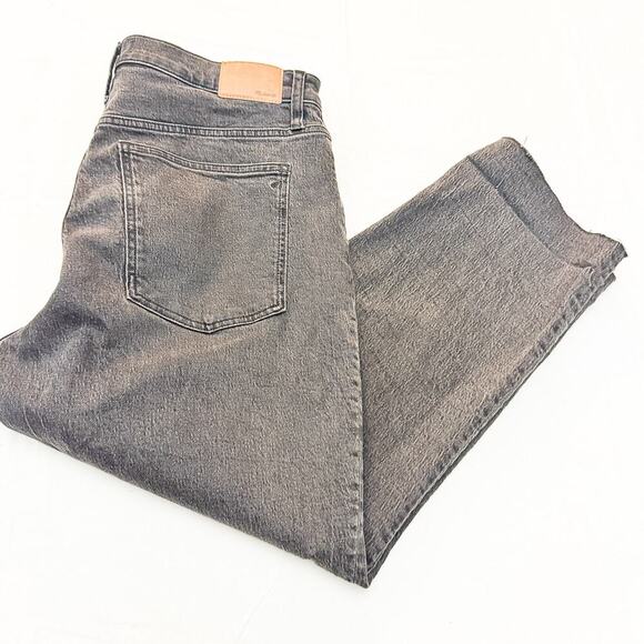 Madewell The Perfect Vintage Straight Jean Charcoal Black Zip Fly Size 31 Petite - Picture 9 of 9